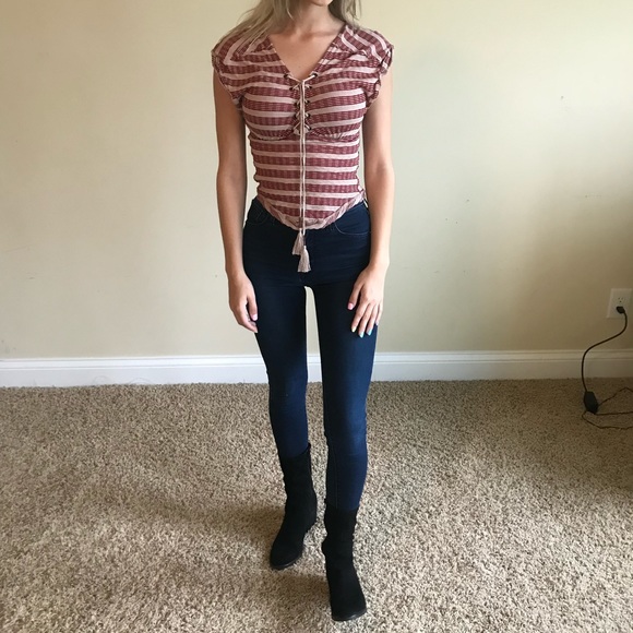 Perfect For Fall Striped Shirt 🍁🍂 - Picture 2 of 6